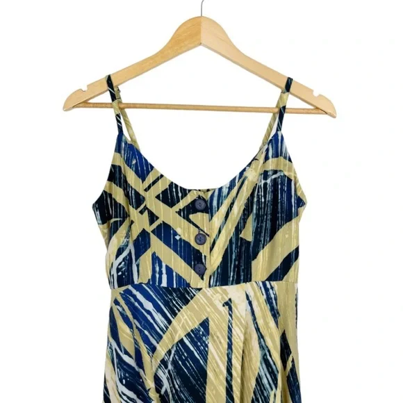 Jam’s World Wood Grove Blue Tan Sleeveless Dress Size Small - Picture 4 of 10